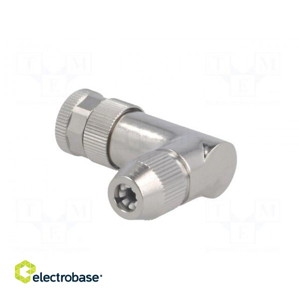 Connector: M8 | female | PIN: 4 | angled 90° | shielded | for cable | plug paveikslėlis 3