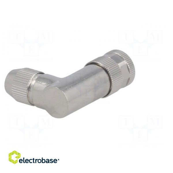 Connector: M8 | female | PIN: 4 | angled 90° | shielded | for cable | plug paveikslėlis 5