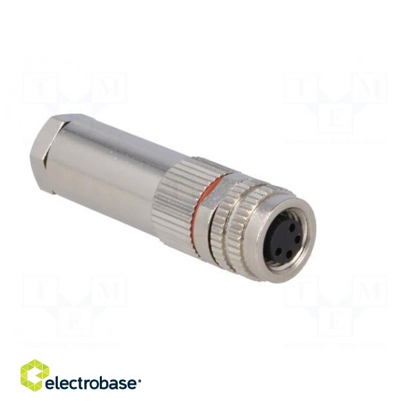 Connector: M8 | female | PIN: 4 | for cable | plug | 3A | IP67 | 30V image 8