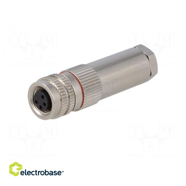 Connector: M8 | female | PIN: 4 | for cable | plug | 3A | IP67 | 30V image 2