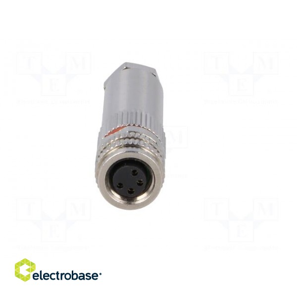 Connector: M8 | female | PIN: 4 | for cable | plug | 3A | IP67 | 30V image 9