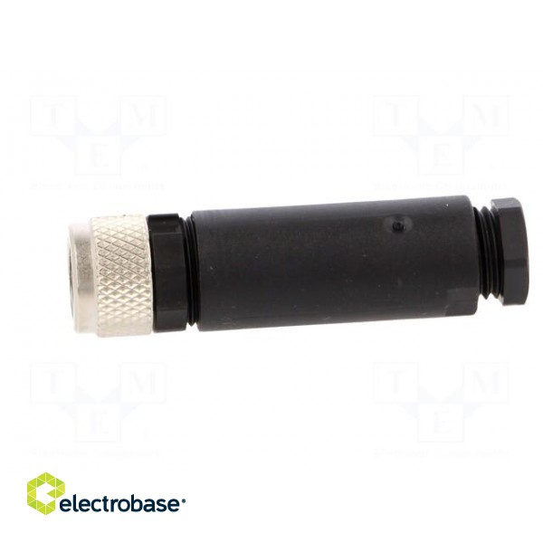 Connector: M8 | female | PIN: 4 | for cable | plug | 4A | IP67 | 30V фото 3