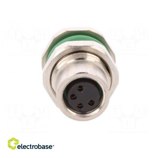 Connector: M8 | female | PIN: 4 | for panel mounting,front side nut paveikslėlis 9