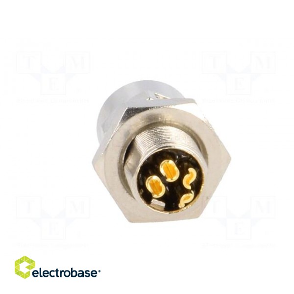 Connector: M8 | female | PIN: 4 | for panel mounting,rear side nut image 5