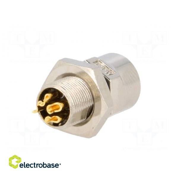 Connector: M8 | female | PIN: 4 | for panel mounting,rear side nut paveikslėlis 6