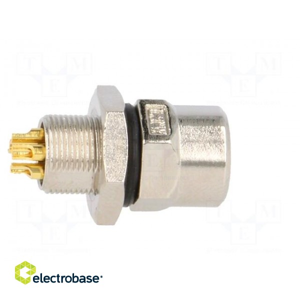 Connector: M8 | female | PIN: 4 | for panel mounting,rear side nut paveikslėlis 7