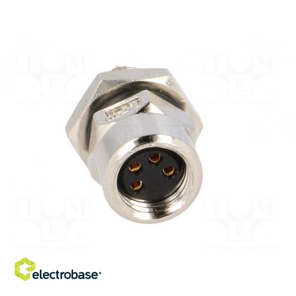 Connector: M8 | female | PIN: 4 | for panel mounting,rear side nut image 9