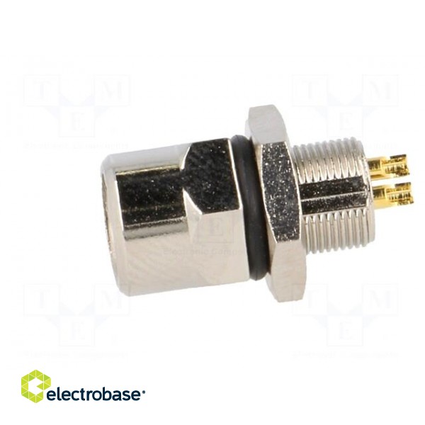 Connector: M8 | female | PIN: 4 | for panel mounting,rear side nut image 3