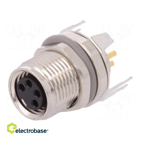 Connector: M8 | female | PIN: 4 | shielded | socket | IP67 | 30V image 1