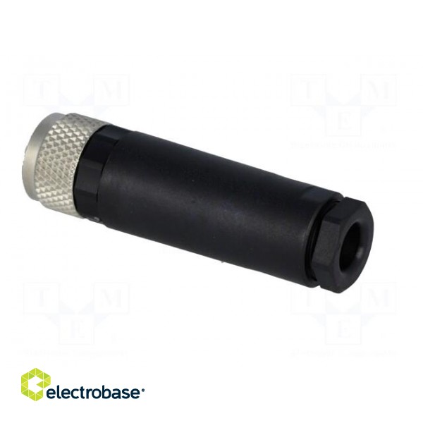 Connector: M8 | female | PIN: 4 | straight | for cable | plug paveikslėlis 4