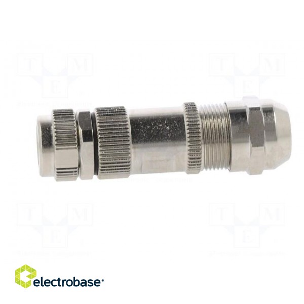 Connector: M8 | female | PIN: 4 | straight | for cable | plug | 3A | 30V paveikslėlis 3