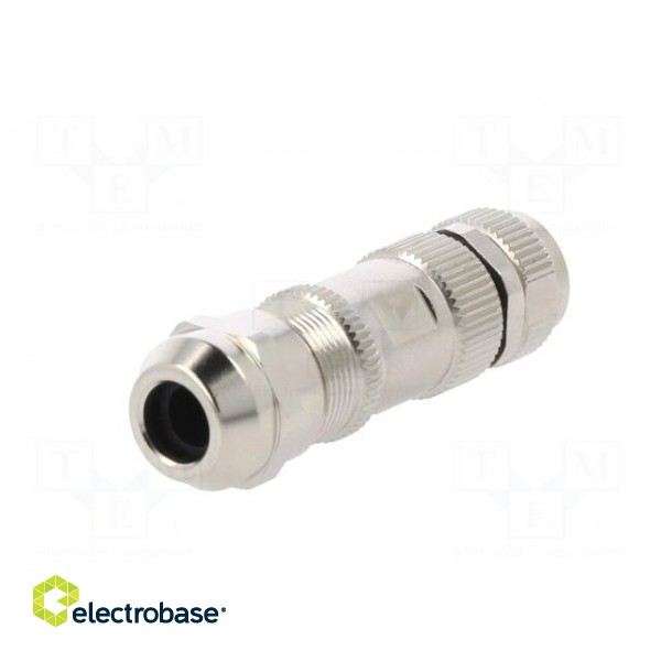 Connector: M8 | female | PIN: 4 | straight | for cable | plug | 3A | 30V paveikslėlis 6