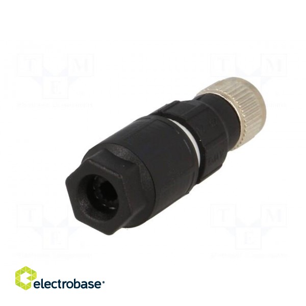 Connector: M8 | female | PIN: 4 | straight | for cable | plug | 4A | 30V image 6
