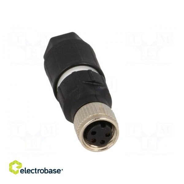 Connector: M8 | female | PIN: 4 | straight | for cable | plug | 4A | 30V image 9