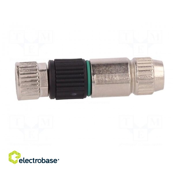Connector: M8 | female | PIN: 4 | straight | for cable | plug | 4A | IP67 фото 3