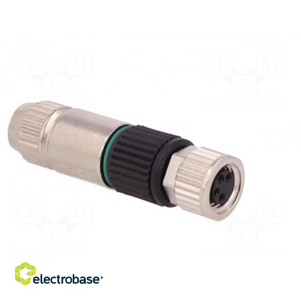 Connector: M8 | female | PIN: 4 | straight | for cable | plug | 4A | IP67 фото 8