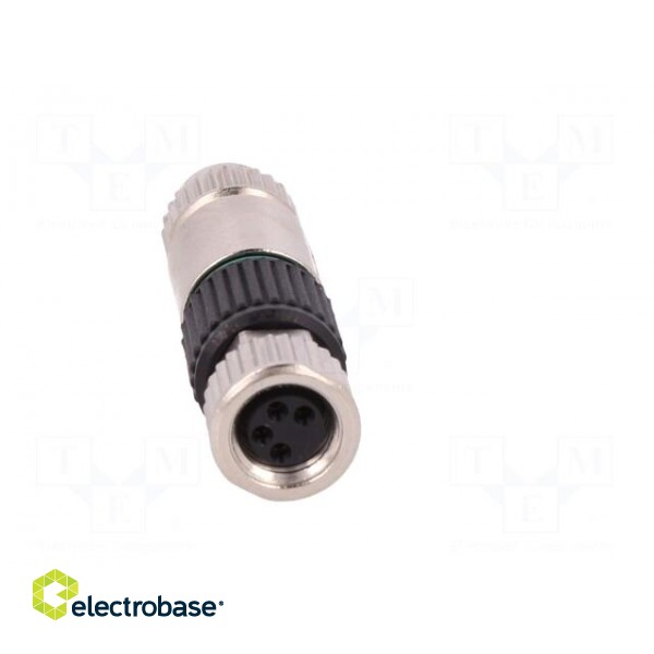 Connector: M8 | female | PIN: 4 | straight | for cable | plug | 4A | IP67 фото 9