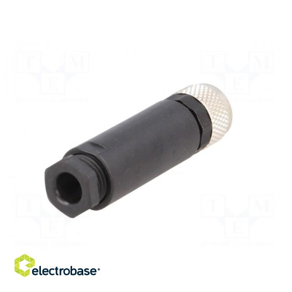 Connector: M8 | female | PIN: 4 | straight | for cable | plug | 4A | IP67 фото 6