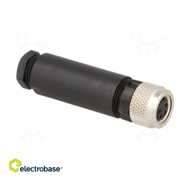 Connector: M8 | female | PIN: 4 | straight | for cable | plug | 4A | IP67 image 8