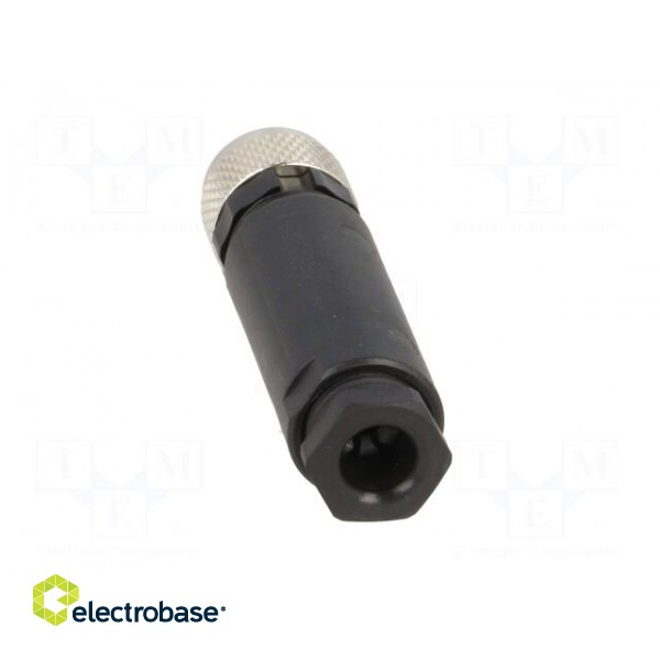 Connector: M8 | female | PIN: 4 | straight | for cable | plug | 4A | IP67 paveikslėlis 5