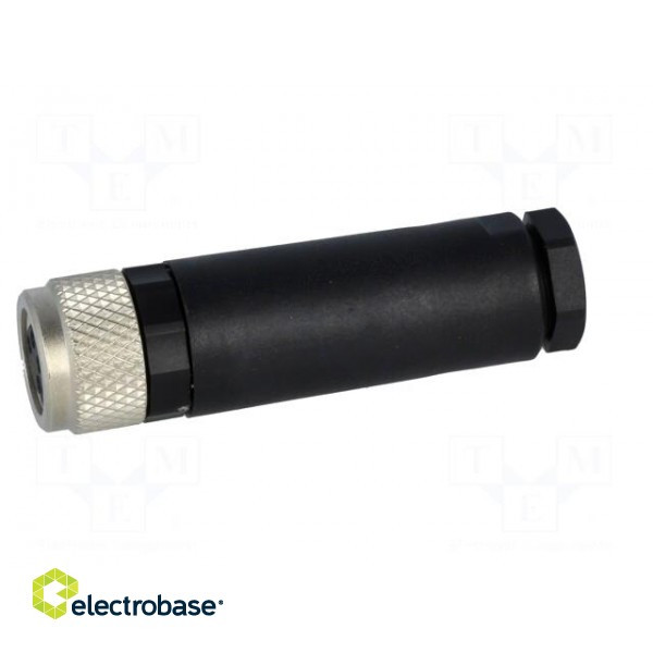 Connector: M8 | female | PIN: 4 | straight | for cable | plug paveikslėlis 3