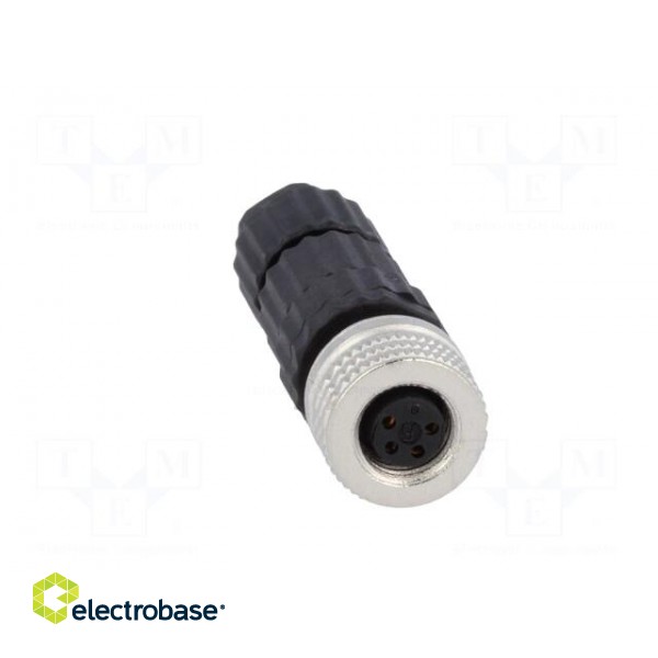 Connector: M8 | female | PIN: 4 | straight | for cable | plug | E | 4A | IP67 image 9