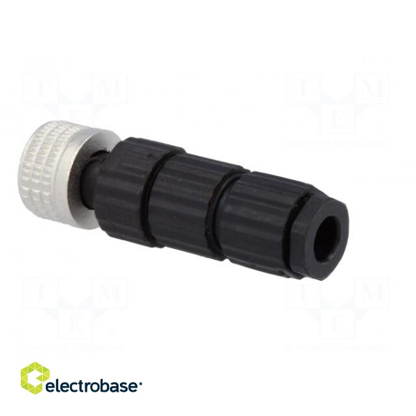 Connector: M8 | female | PIN: 4 | straight | for cable | plug | E | 4A | IP67 image 4