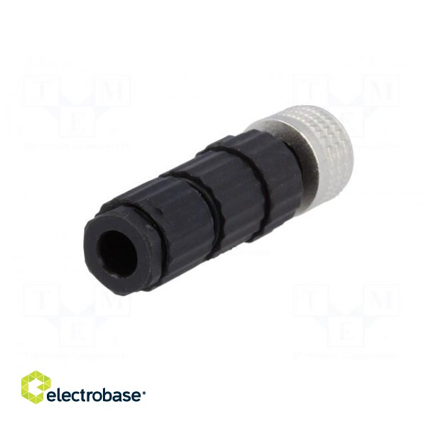Connector: M8 | female | PIN: 4 | straight | for cable | plug | E | 4A | IP67 paveikslėlis 6