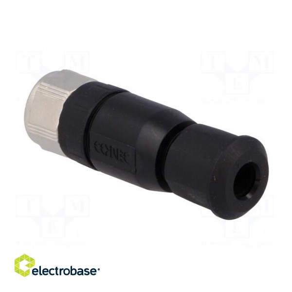 Connector: M8 | female | PIN: 4 | straight | for cable | plug | IP67 paveikslėlis 4