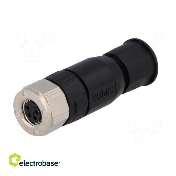 Connector: M8 | female | PIN: 4 | straight | for cable | plug | IP67 фото 2