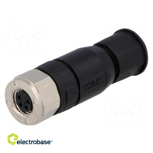 Connector: M8 | female | PIN: 4 | straight | for cable | plug | IP67 фото 1