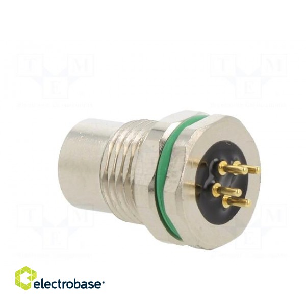 Connector: M8 | female | PIN: 4 | straight | for panel mounting | socket paveikslėlis 4