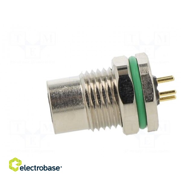 Connector: M8 | female | PIN: 4 | straight | for panel mounting | socket paveikslėlis 3