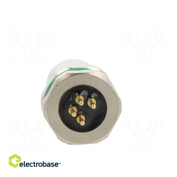 Connector: M8 | female | PIN: 4 | straight | for panel mounting | socket paveikslėlis 5