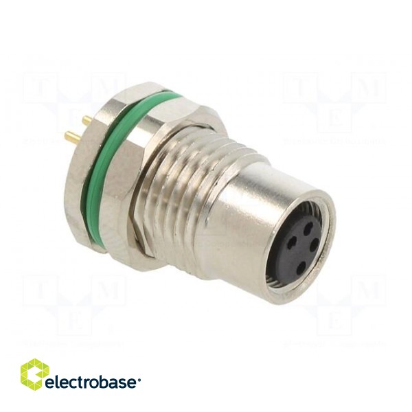 Connector: M8 | female | PIN: 4 | straight | for panel mounting | socket paveikslėlis 8