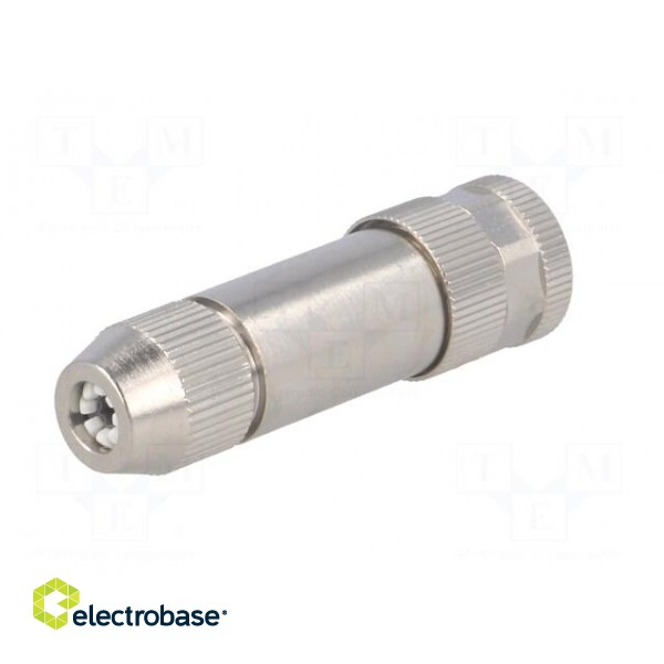 Connector: M8 | female | PIN: 4 | straight | shielded | for cable | plug paveikslėlis 6