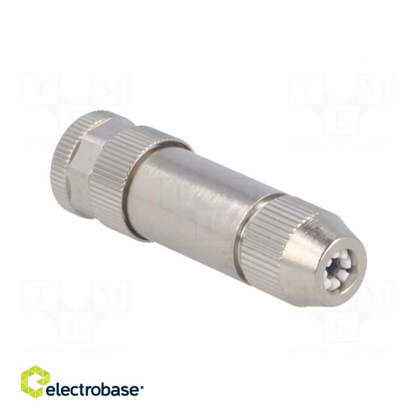 Connector: M8 | female | PIN: 4 | straight | shielded | for cable | plug paveikslėlis 4