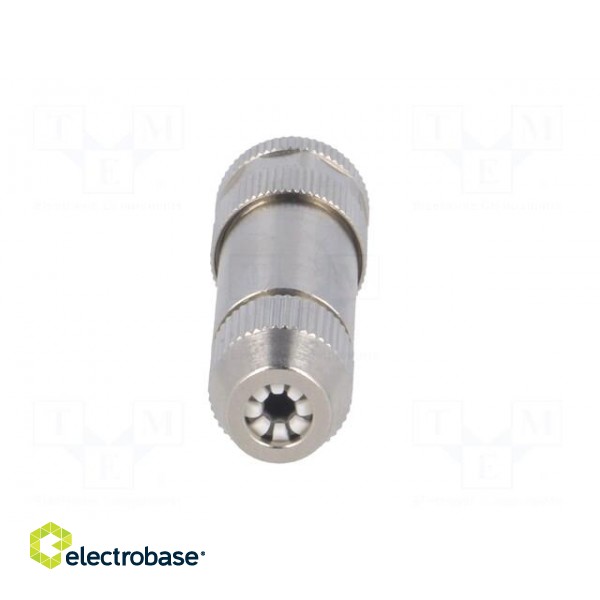 Connector: M8 | female | PIN: 4 | straight | shielded | for cable | plug paveikslėlis 5