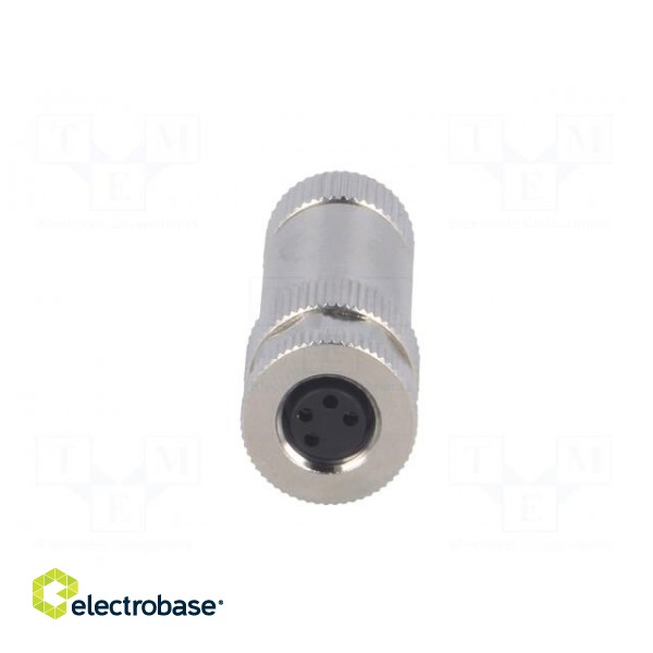 Connector: M8 | female | PIN: 4 | straight | shielded | for cable | plug paveikslėlis 9