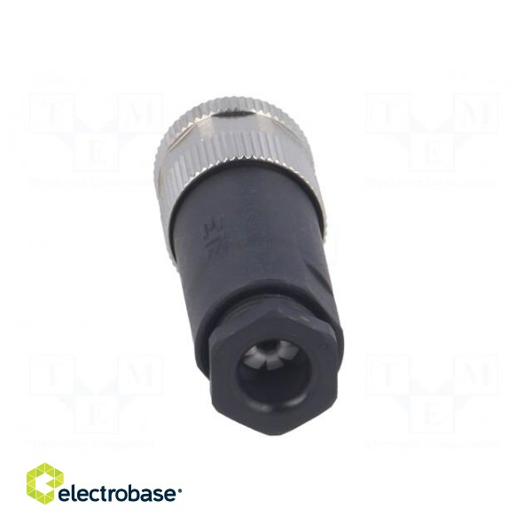Connector: M8 | female | PIN: 4 | straight | unshielded | for cable | plug paveikslėlis 5