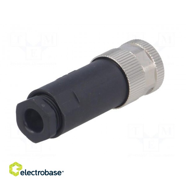Connector: M8 | female | PIN: 4 | straight | unshielded | for cable | plug paveikslėlis 6