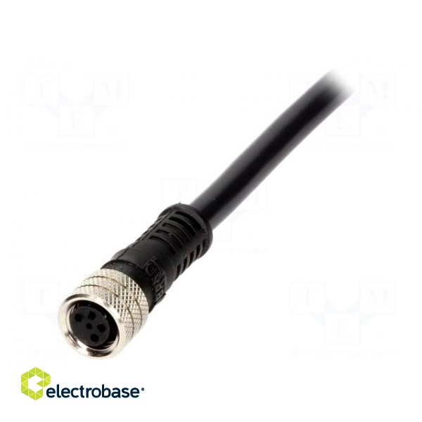 Connector: M8 | female | PIN: 4 | straight | with lead | plug | 3A | IP67