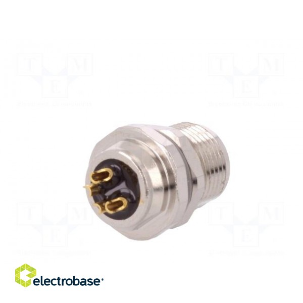 Connector: M8 | female | PIN: 4 | for panel mounting,front side nut paveikslėlis 6