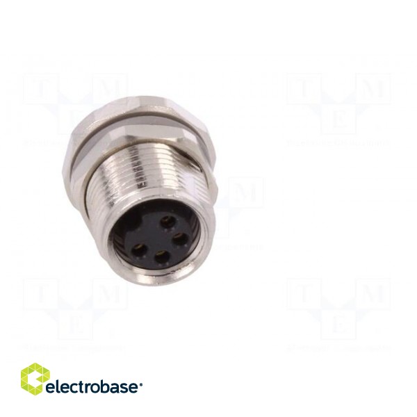 Connector: M8 | female | PIN: 4 | for panel mounting,front side nut image 9