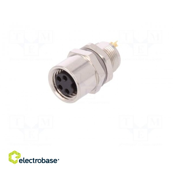 Connector: M8 | female | PIN: 4 | for panel mounting,rear side nut paveikslėlis 2