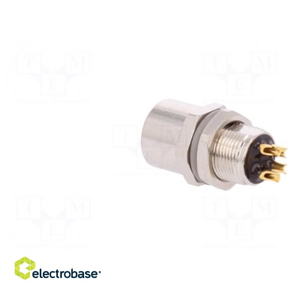 Connector: M8 | female | PIN: 4 | for panel mounting,rear side nut paveikslėlis 4