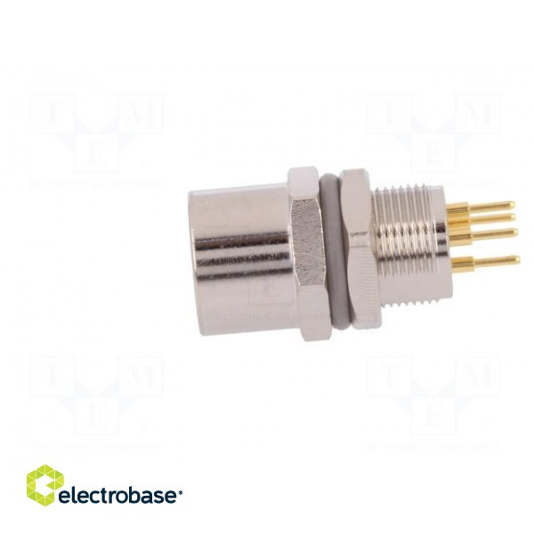 Connector: M8 | female | PIN: 4 | for panel mounting,rear side nut фото 3