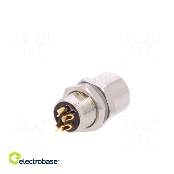 Connector: M8 | female | PIN: 4 | for panel mounting,rear side nut paveikslėlis 6