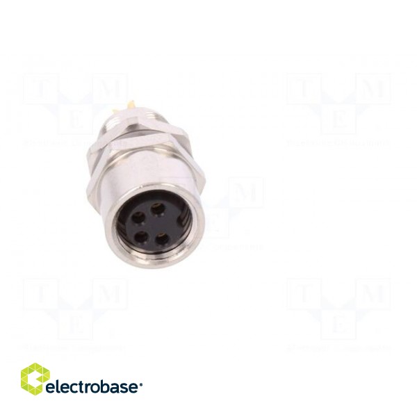 Connector: M8 | female | PIN: 4 | for panel mounting,rear side nut paveikslėlis 9