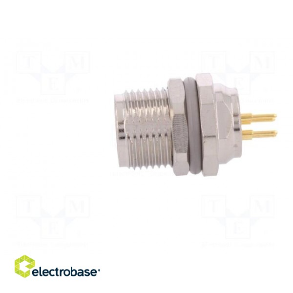 Connector: M8 | female | PIN: 4 | for panel mounting,front side nut image 3